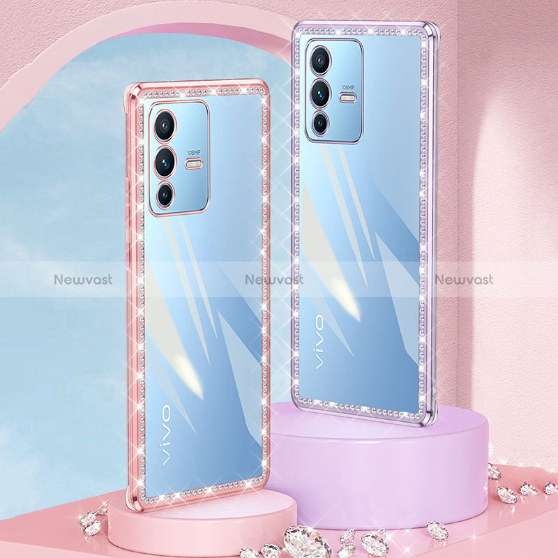 Silicone Candy Rubber TPU Bling-Bling Soft Case Cover AT2 for Vivo V23 Pro 5G