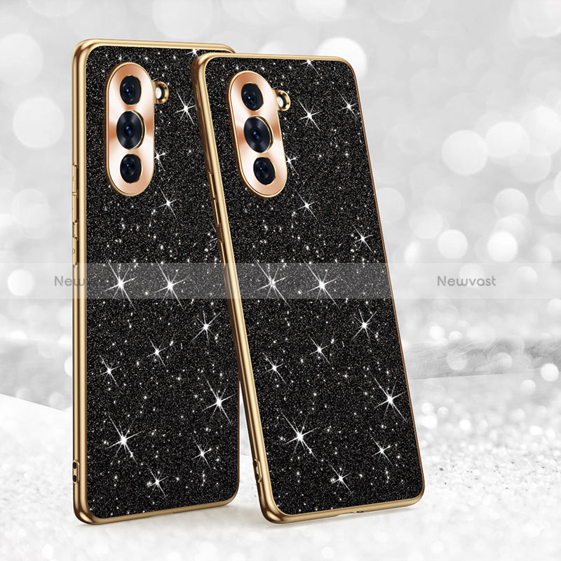 Silicone Candy Rubber TPU Bling-Bling Soft Case Cover GS1 for Huawei Nova 10 Black