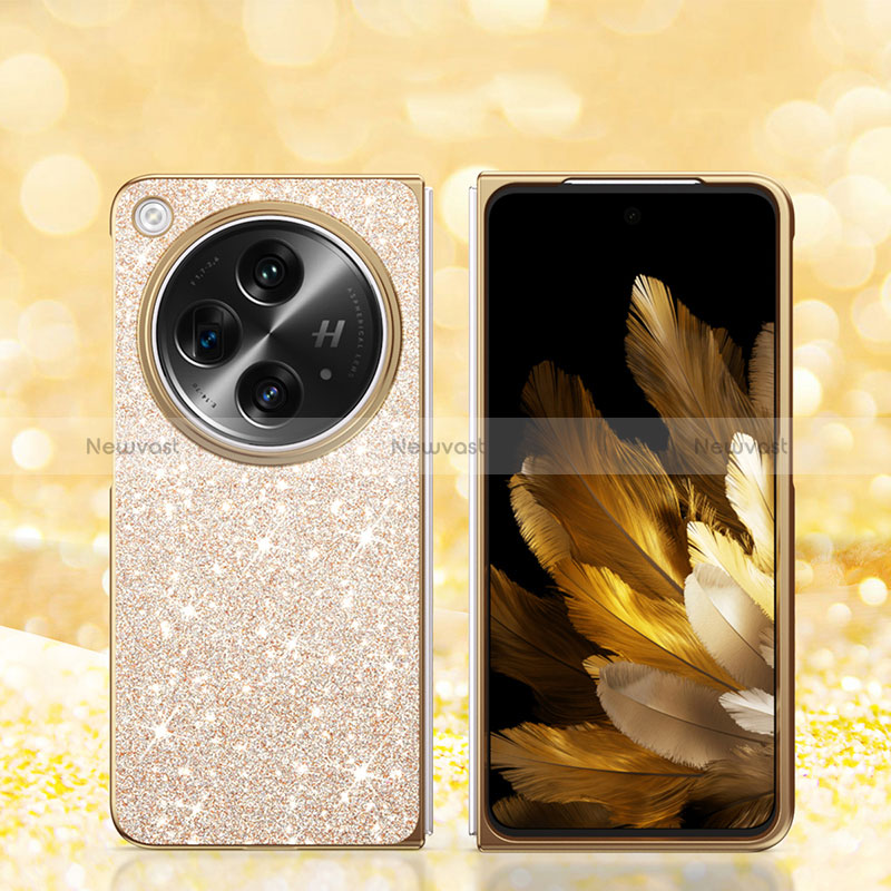 Silicone Candy Rubber TPU Bling-Bling Soft Case Cover GS1 for Oppo Find N3 5G Gold