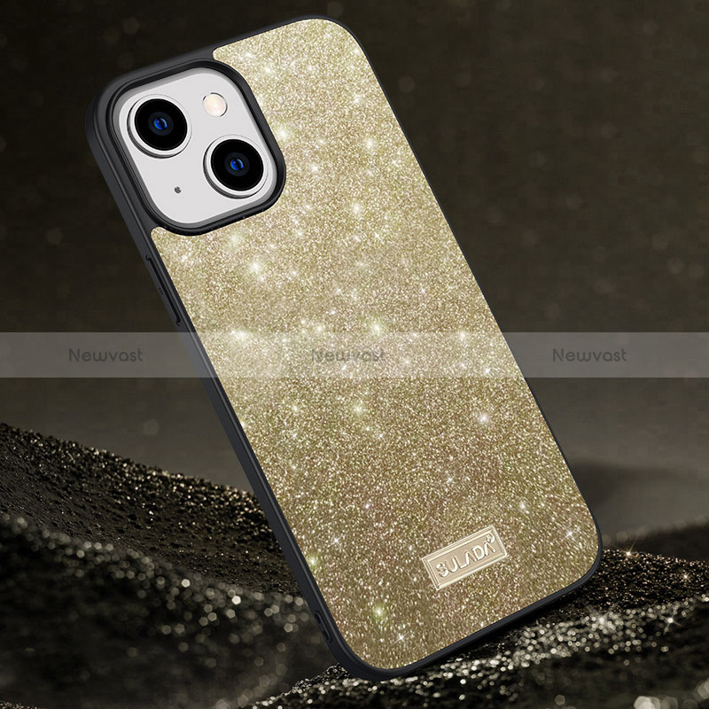 Silicone Candy Rubber TPU Bling-Bling Soft Case Cover LD1 for Apple iPhone 13 Gold