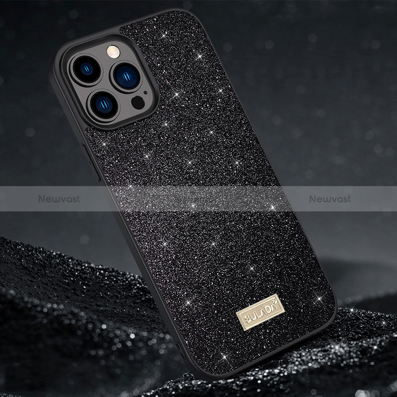 Silicone Candy Rubber TPU Bling-Bling Soft Case Cover LD1 for Apple iPhone 13 Pro Max Black