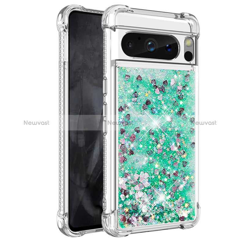 Silicone Candy Rubber TPU Bling-Bling Soft Case Cover S01 for Google Pixel 8 Pro 5G Green