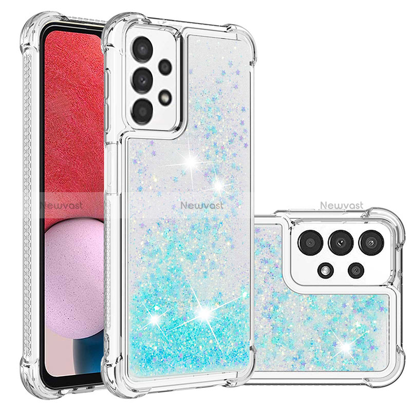 Silicone Candy Rubber TPU Bling-Bling Soft Case Cover S01 for Samsung Galaxy A13 4G Sky Blue
