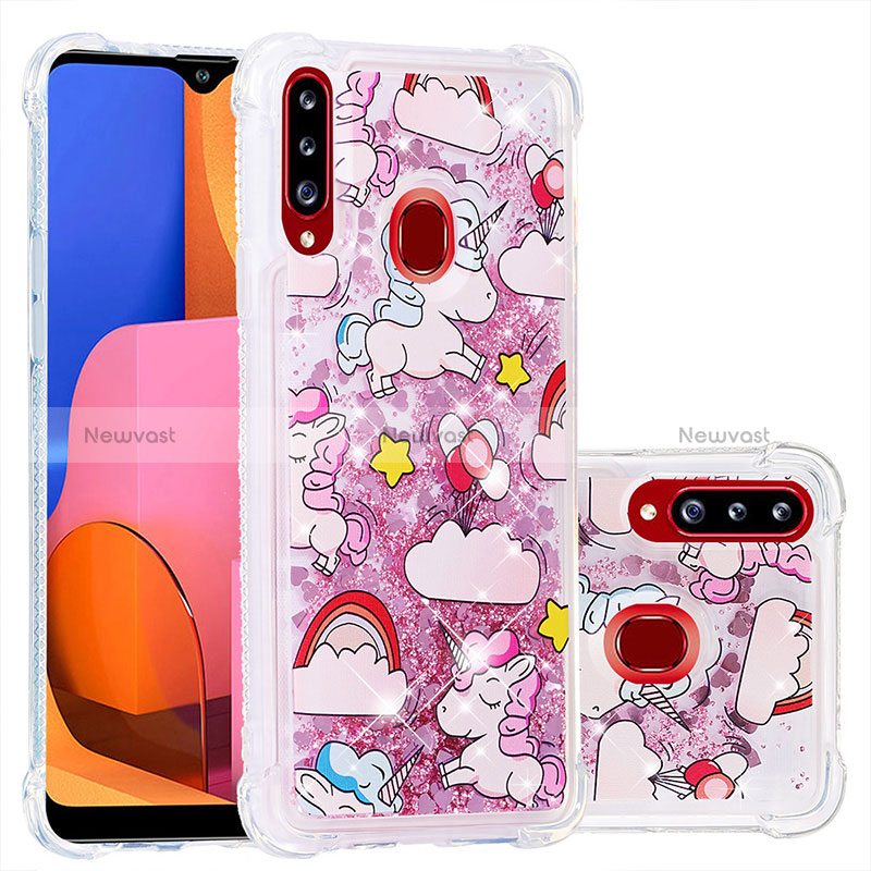 Silicone Candy Rubber TPU Bling-Bling Soft Case Cover S01 for Samsung Galaxy A20s