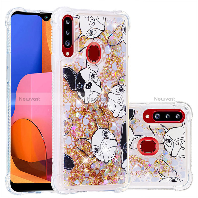 Silicone Candy Rubber TPU Bling-Bling Soft Case Cover S01 for Samsung Galaxy A20s