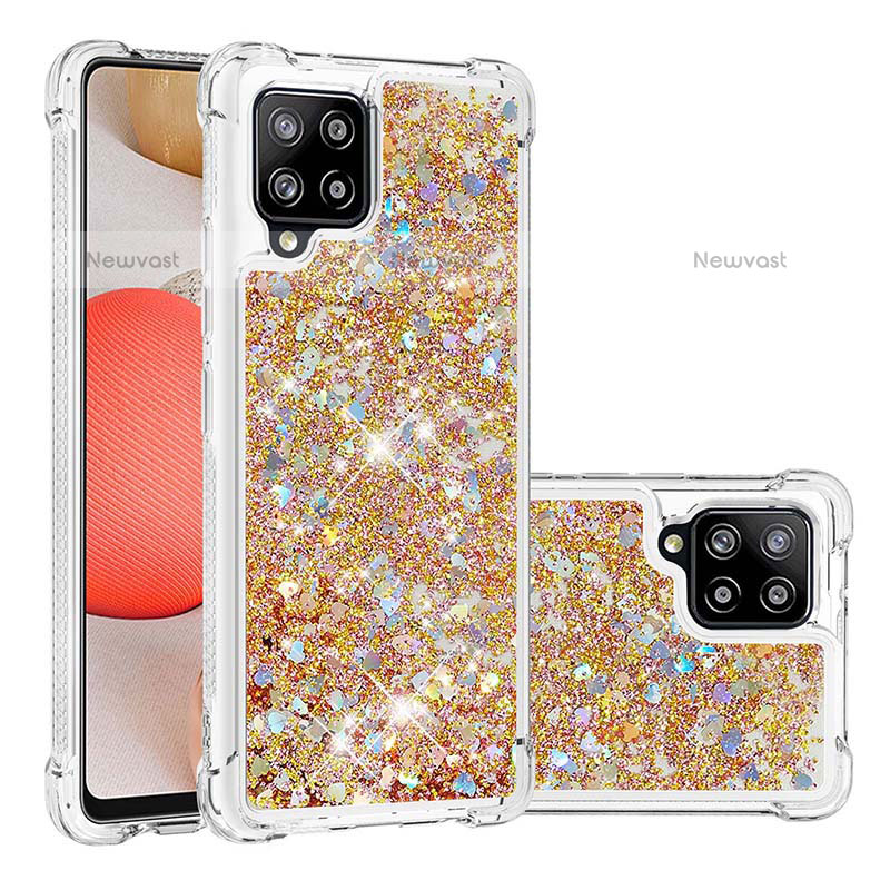 Silicone Candy Rubber TPU Bling-Bling Soft Case Cover S01 for Samsung Galaxy A42 5G Gold