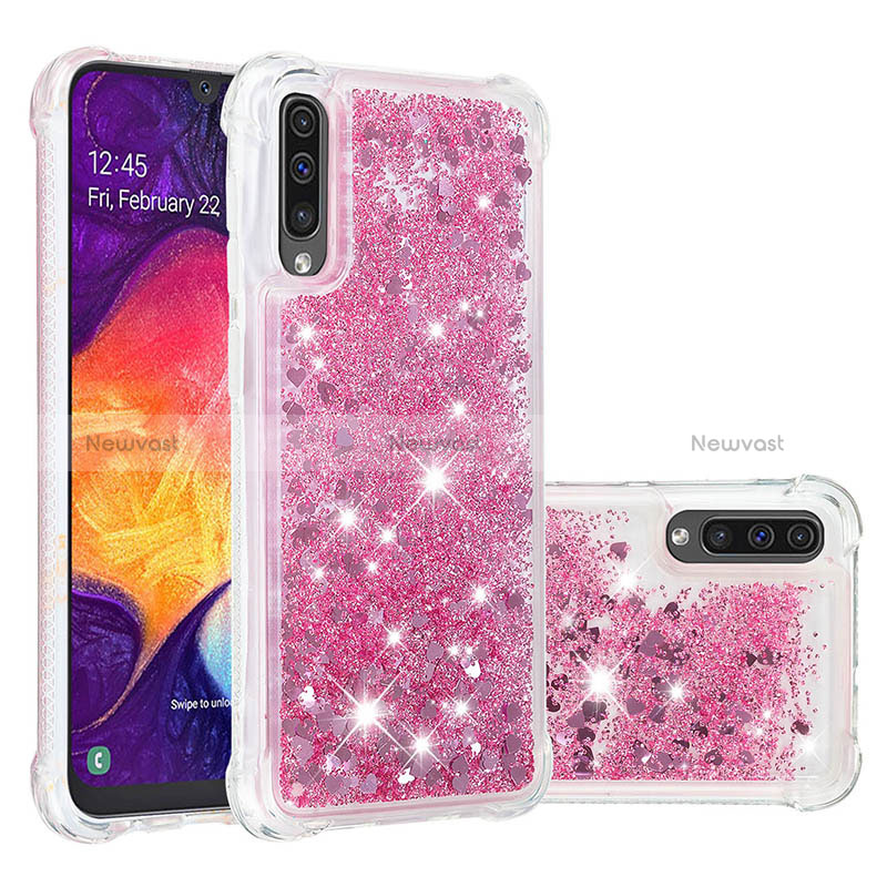 Silicone Candy Rubber TPU Bling-Bling Soft Case Cover S01 for Samsung Galaxy A50 Red