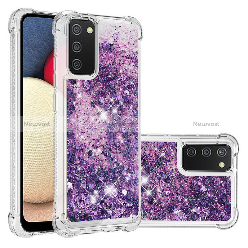 Silicone Candy Rubber TPU Bling-Bling Soft Case Cover S01 for Samsung Galaxy F02S SM-E025F