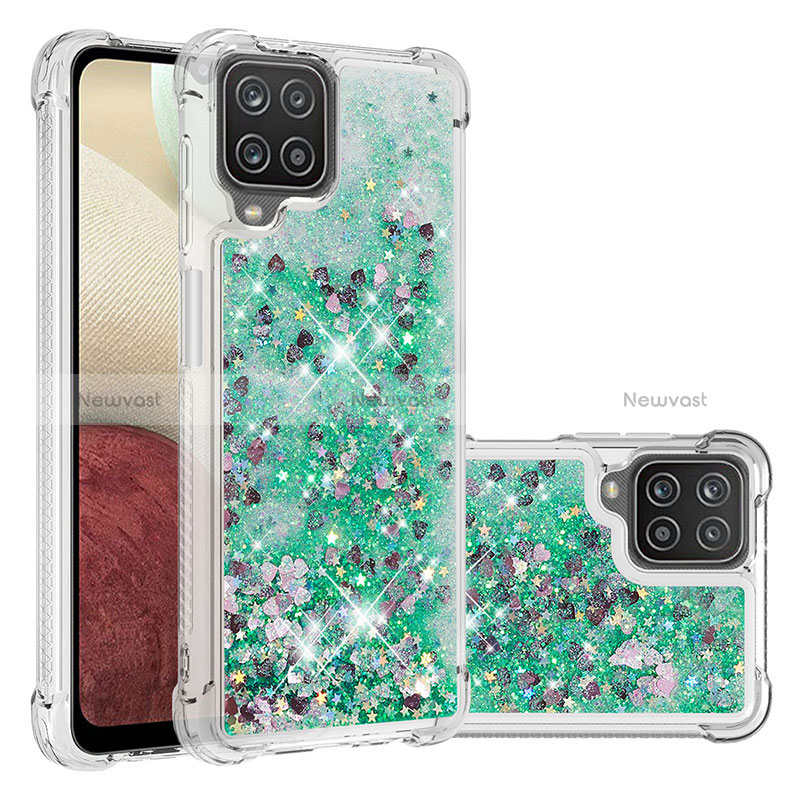 Silicone Candy Rubber TPU Bling-Bling Soft Case Cover S01 for Samsung Galaxy M12 Green