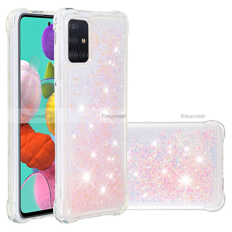 Silicone Candy Rubber TPU Bling-Bling Soft Case Cover S01 for Samsung Galaxy M40S Pink