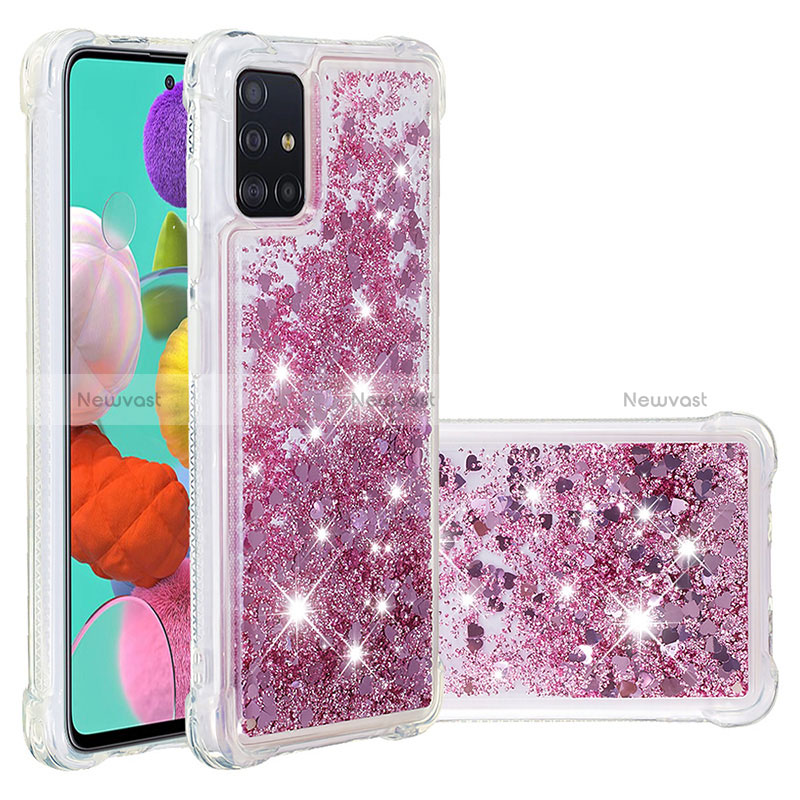 Silicone Candy Rubber TPU Bling-Bling Soft Case Cover S01 for Samsung Galaxy M40S Red