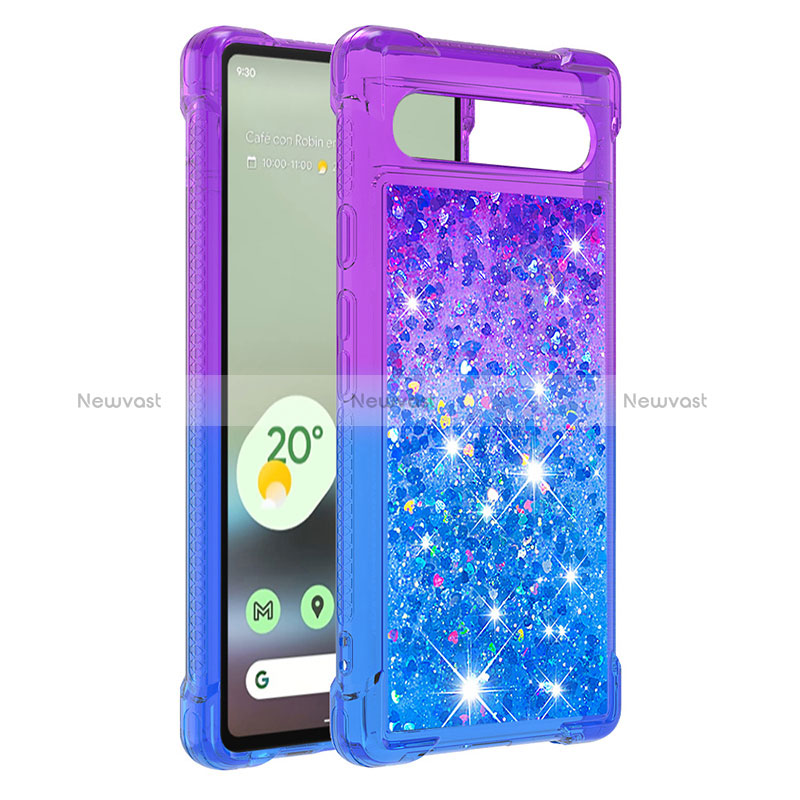 Silicone Candy Rubber TPU Bling-Bling Soft Case Cover S02 for Google Pixel 7a 5G