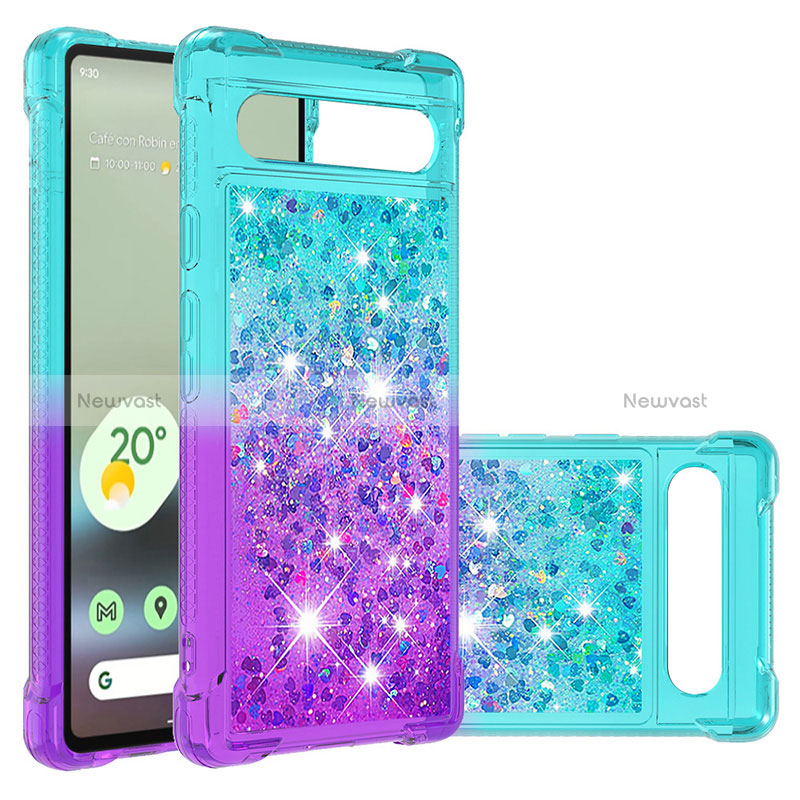 Silicone Candy Rubber TPU Bling-Bling Soft Case Cover S02 for Google Pixel 7a 5G