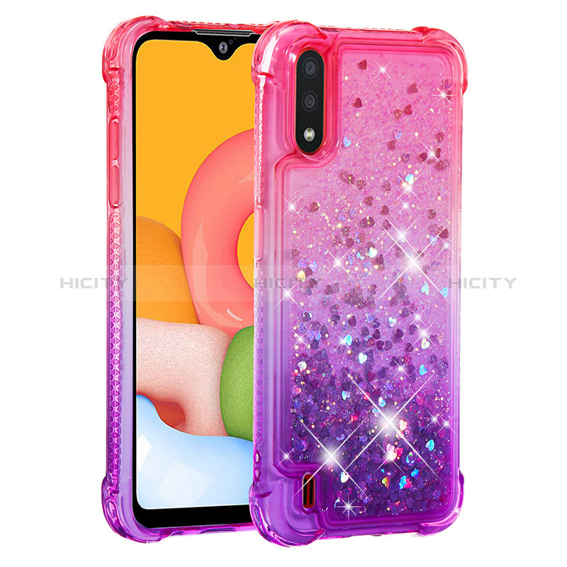 Silicone Candy Rubber TPU Bling-Bling Soft Case Cover S02 for Samsung Galaxy A01 SM-A015