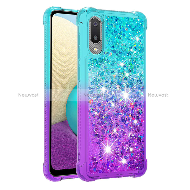 Silicone Candy Rubber TPU Bling-Bling Soft Case Cover S02 for Samsung Galaxy A02