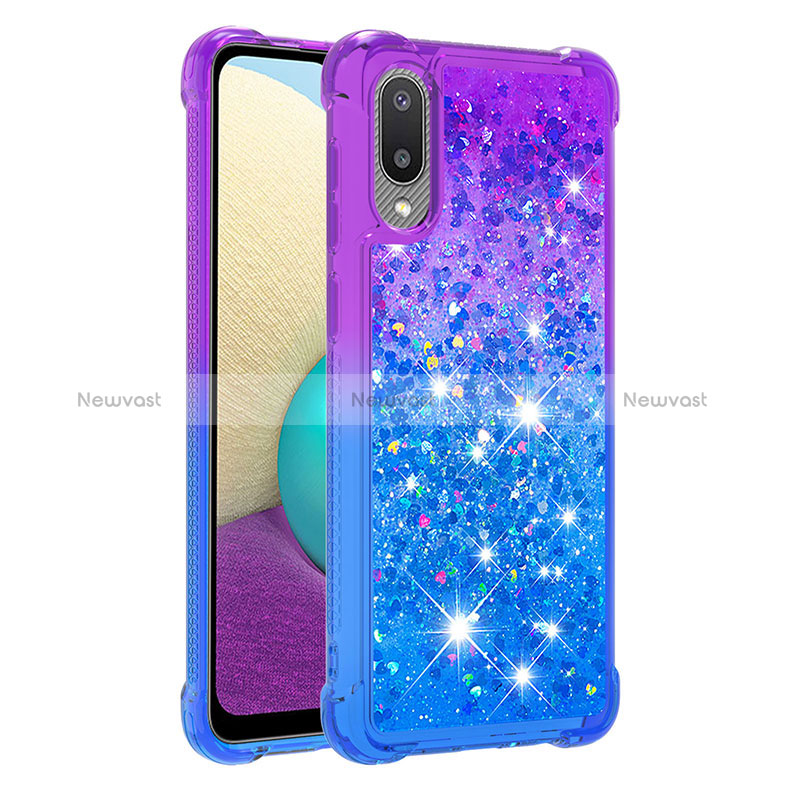 Silicone Candy Rubber TPU Bling-Bling Soft Case Cover S02 for Samsung Galaxy A02