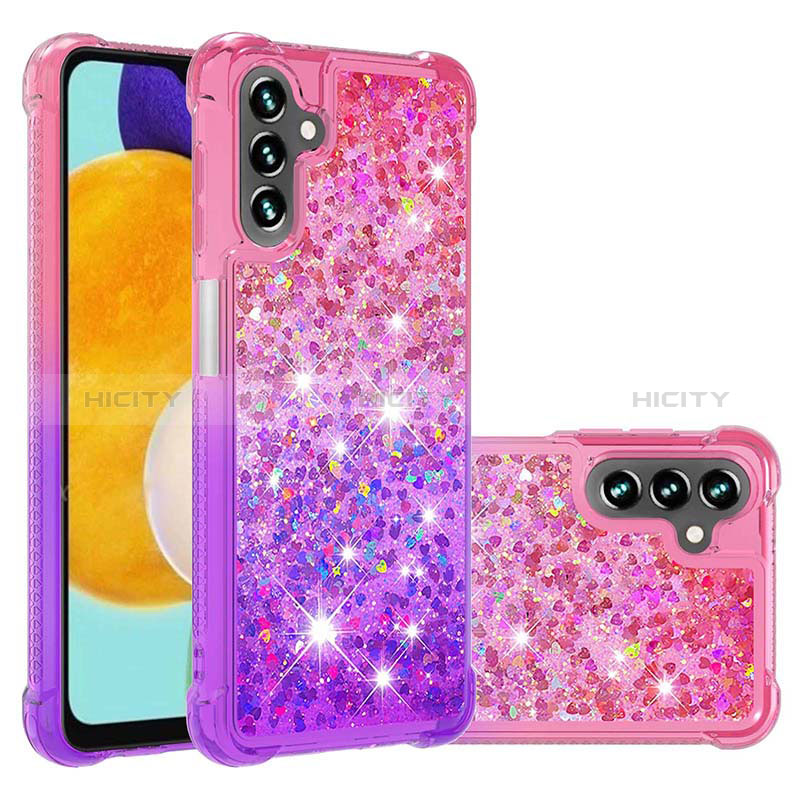 Silicone Candy Rubber TPU Bling-Bling Soft Case Cover S02 for Samsung Galaxy A04s Hot Pink