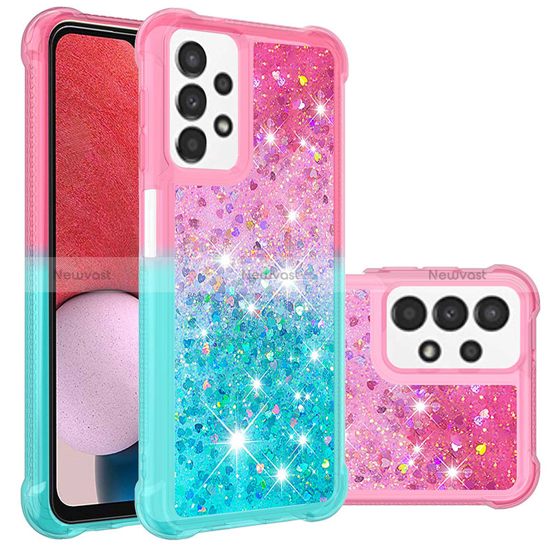 Silicone Candy Rubber TPU Bling-Bling Soft Case Cover S02 for Samsung Galaxy A13 4G Pink