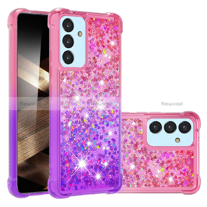 Silicone Candy Rubber TPU Bling-Bling Soft Case Cover S02 for Samsung Galaxy A15 4G Hot Pink
