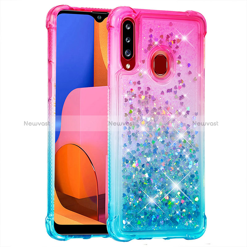 Silicone Candy Rubber TPU Bling-Bling Soft Case Cover S02 for Samsung Galaxy A20s