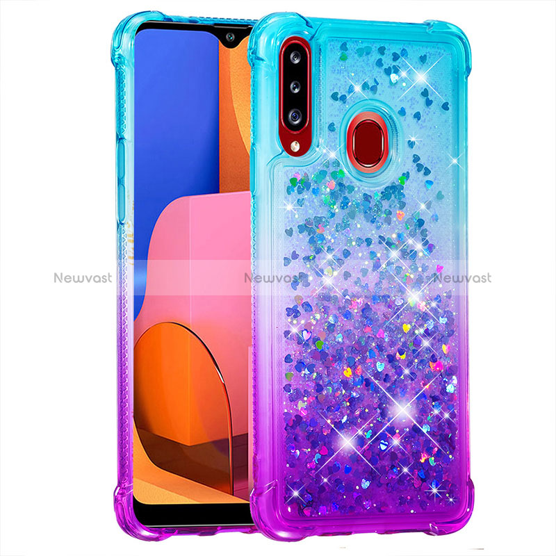 Silicone Candy Rubber TPU Bling-Bling Soft Case Cover S02 for Samsung Galaxy A20s