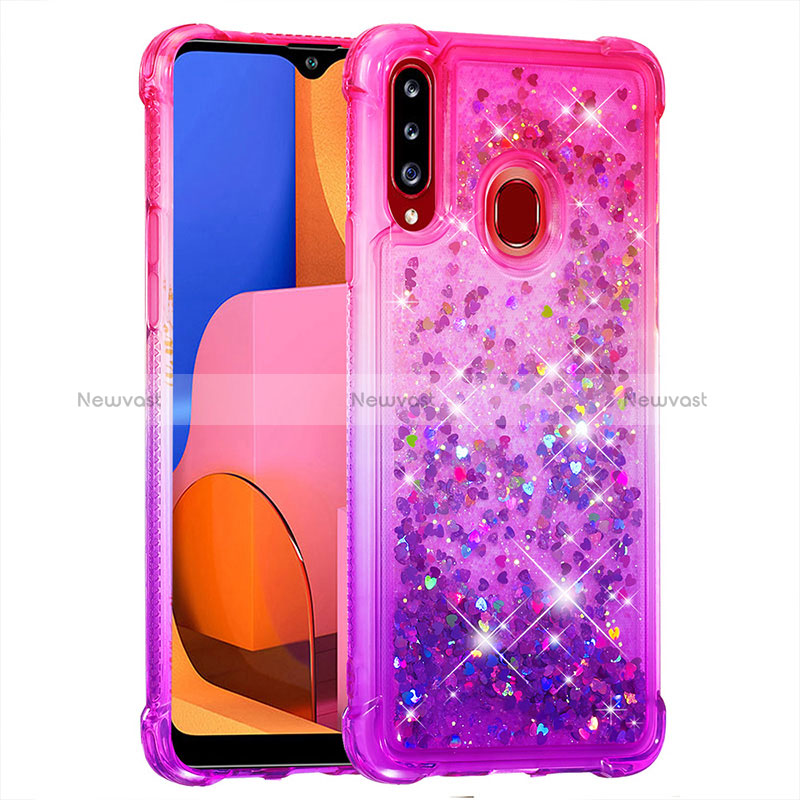 Silicone Candy Rubber TPU Bling-Bling Soft Case Cover S02 for Samsung Galaxy A20s