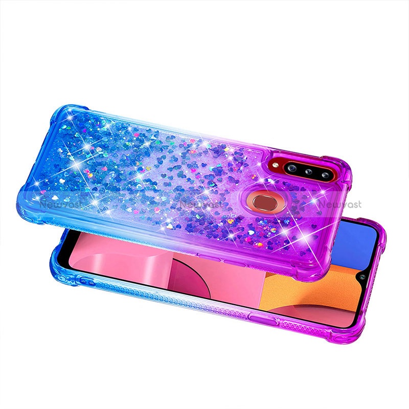 Silicone Candy Rubber TPU Bling-Bling Soft Case Cover S02 for Samsung Galaxy A20s