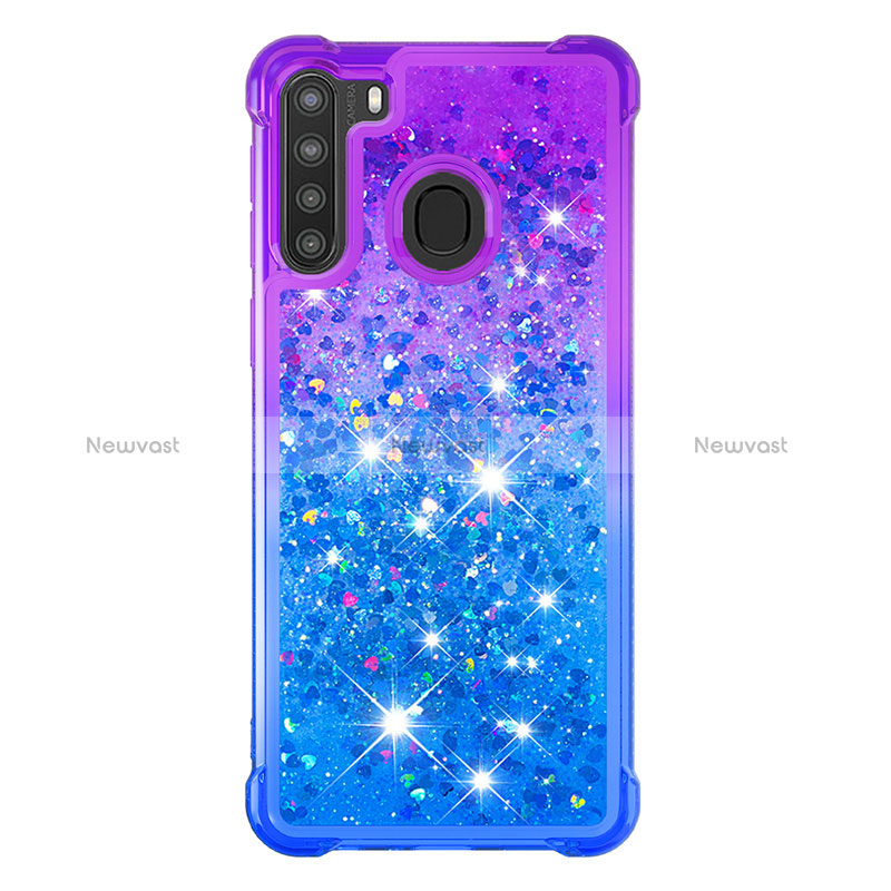 Silicone Candy Rubber TPU Bling-Bling Soft Case Cover S02 for Samsung Galaxy A21