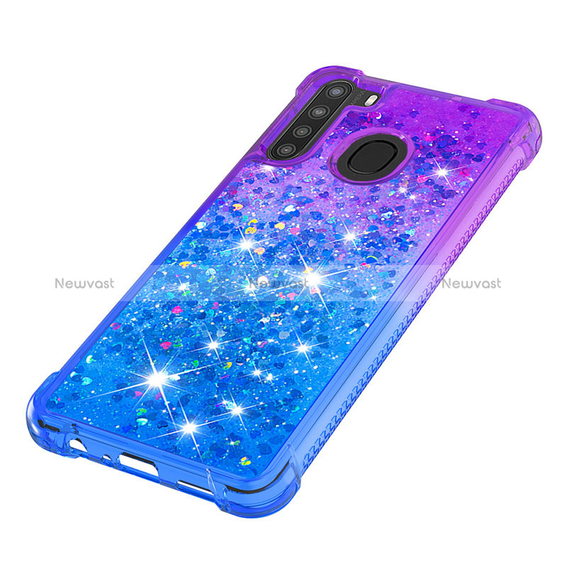 Silicone Candy Rubber TPU Bling-Bling Soft Case Cover S02 for Samsung Galaxy A21