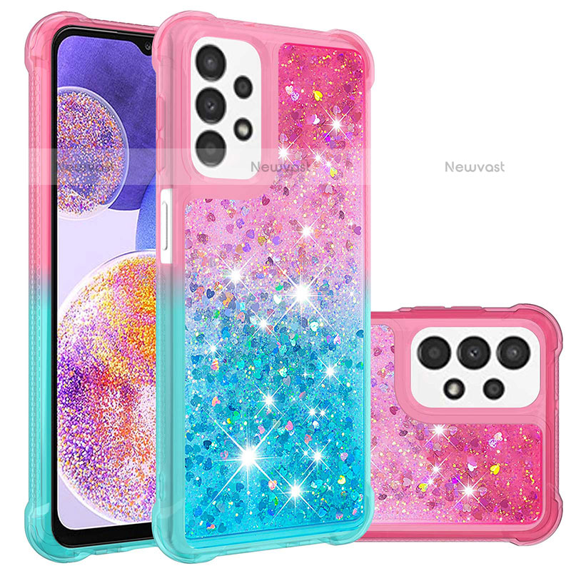 Silicone Candy Rubber TPU Bling-Bling Soft Case Cover S02 for Samsung Galaxy A23 5G Pink