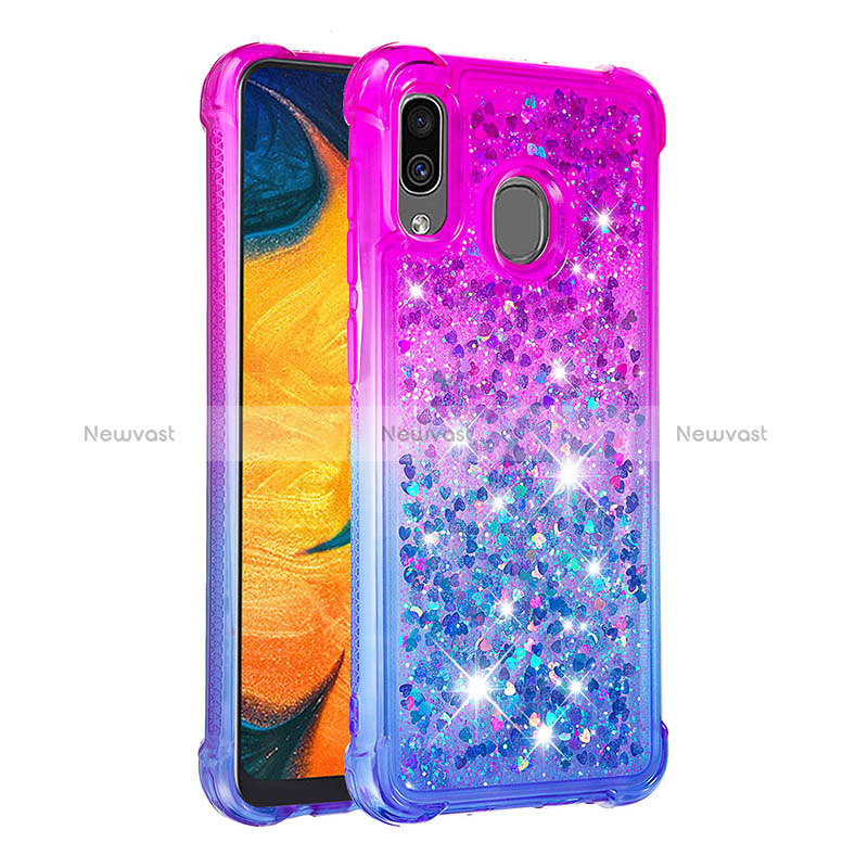 Silicone Candy Rubber TPU Bling-Bling Soft Case Cover S02 for Samsung Galaxy A30