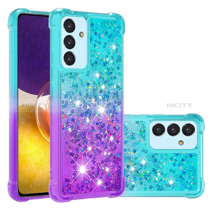 Silicone Candy Rubber TPU Bling-Bling Soft Case Cover S02 for Samsung Galaxy A54 5G Sky Blue