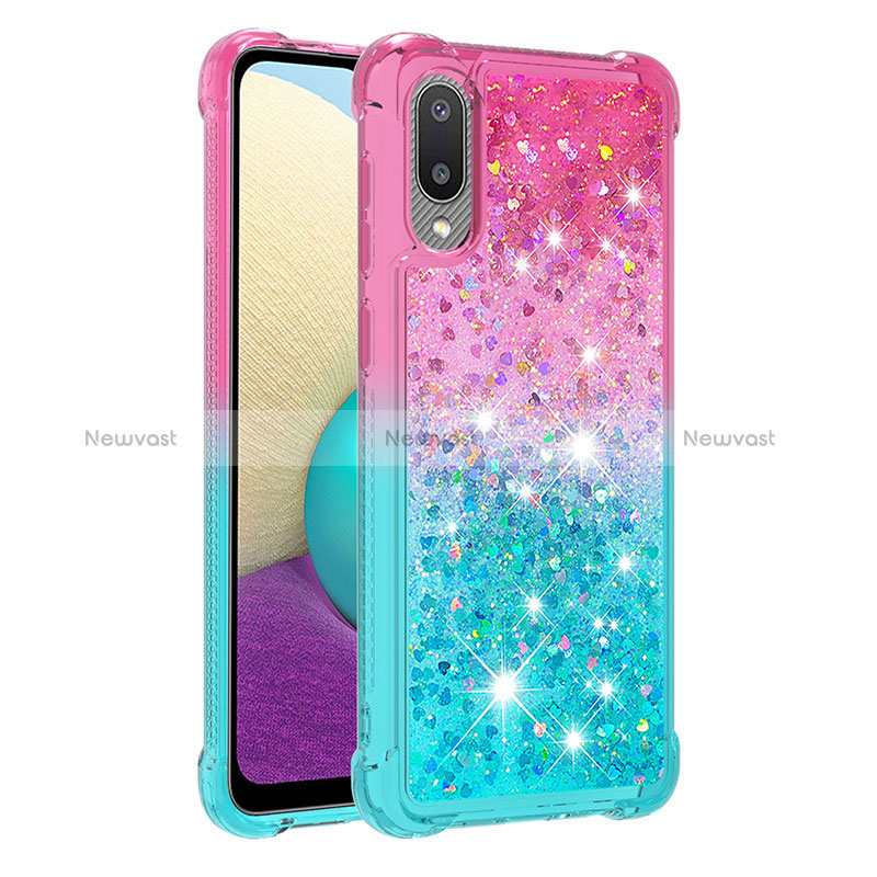 Silicone Candy Rubber TPU Bling-Bling Soft Case Cover S02 for Samsung Galaxy M02