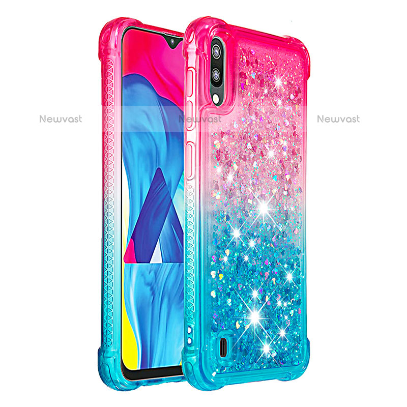 Silicone Candy Rubber TPU Bling-Bling Soft Case Cover S02 for Samsung Galaxy M10 Pink