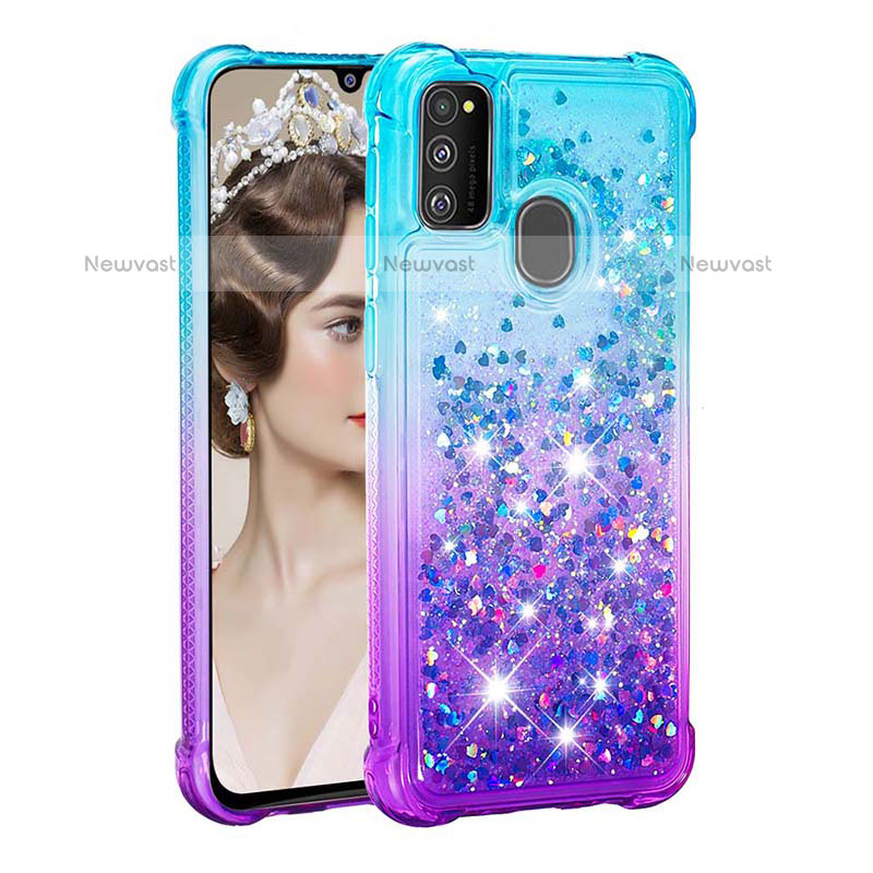 Silicone Candy Rubber TPU Bling-Bling Soft Case Cover S02 for Samsung Galaxy M21