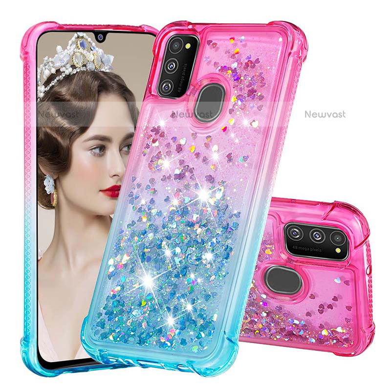 Silicone Candy Rubber TPU Bling-Bling Soft Case Cover S02 for Samsung Galaxy M30s Pink