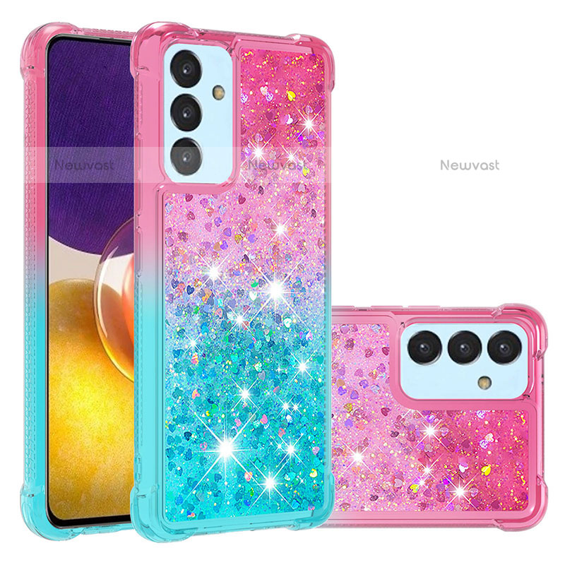 Silicone Candy Rubber TPU Bling-Bling Soft Case Cover S02 for Samsung Galaxy Quantum2 5G Pink