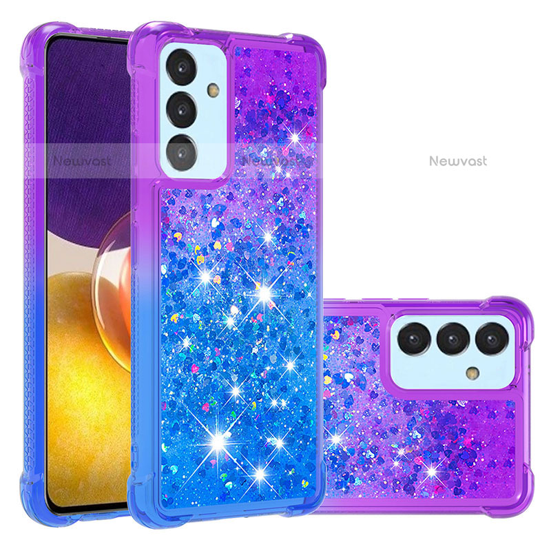 Silicone Candy Rubber TPU Bling-Bling Soft Case Cover S02 for Samsung Galaxy Quantum2 5G Purple