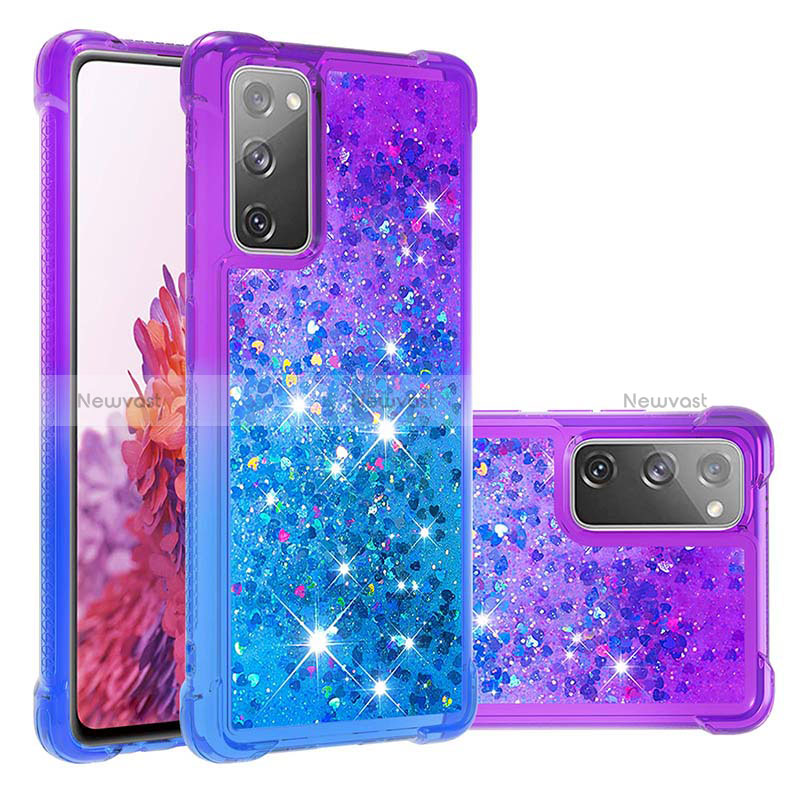 Silicone Candy Rubber TPU Bling-Bling Soft Case Cover S02 for Samsung Galaxy S20 Lite 5G Purple