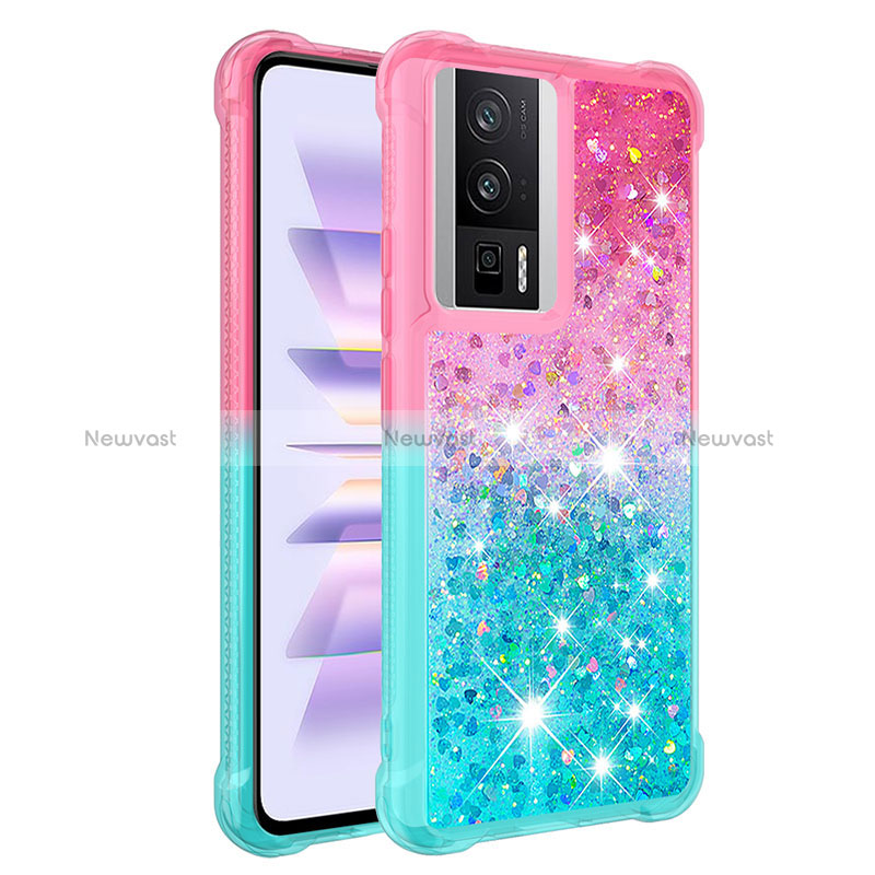 Silicone Candy Rubber TPU Bling-Bling Soft Case Cover S02 for Xiaomi Poco F5 Pro 5G Pink