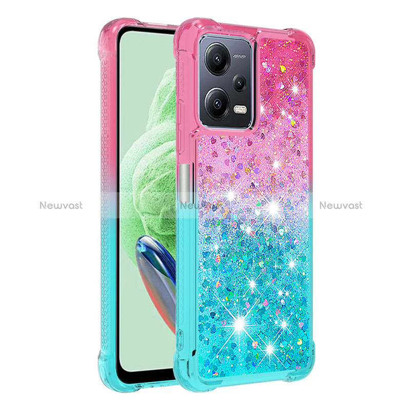 Silicone Candy Rubber TPU Bling-Bling Soft Case Cover S02 for Xiaomi Poco X5 5G Pink