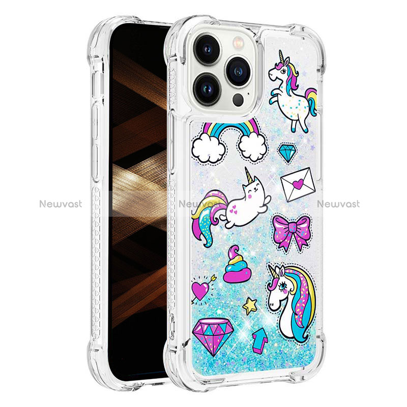 Silicone Candy Rubber TPU Bling-Bling Soft Case Cover S03 for Apple iPhone 15 Pro