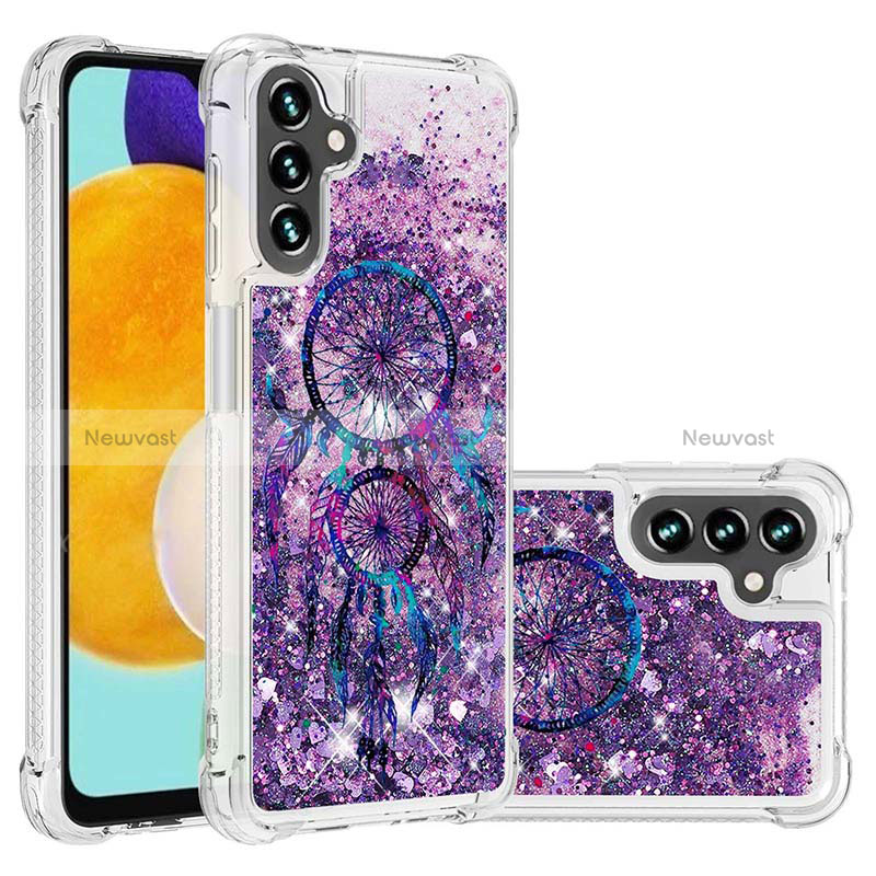 Silicone Candy Rubber TPU Bling-Bling Soft Case Cover S03 for Samsung Galaxy A13 5G Purple