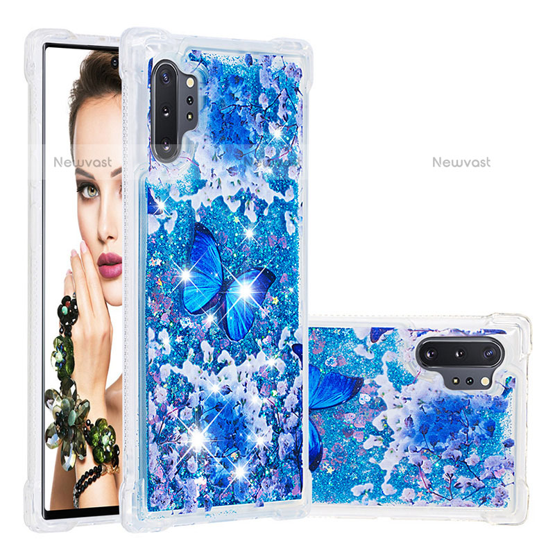 Silicone Candy Rubber TPU Bling-Bling Soft Case Cover S03 for Samsung Galaxy Note 10 Plus 5G Blue