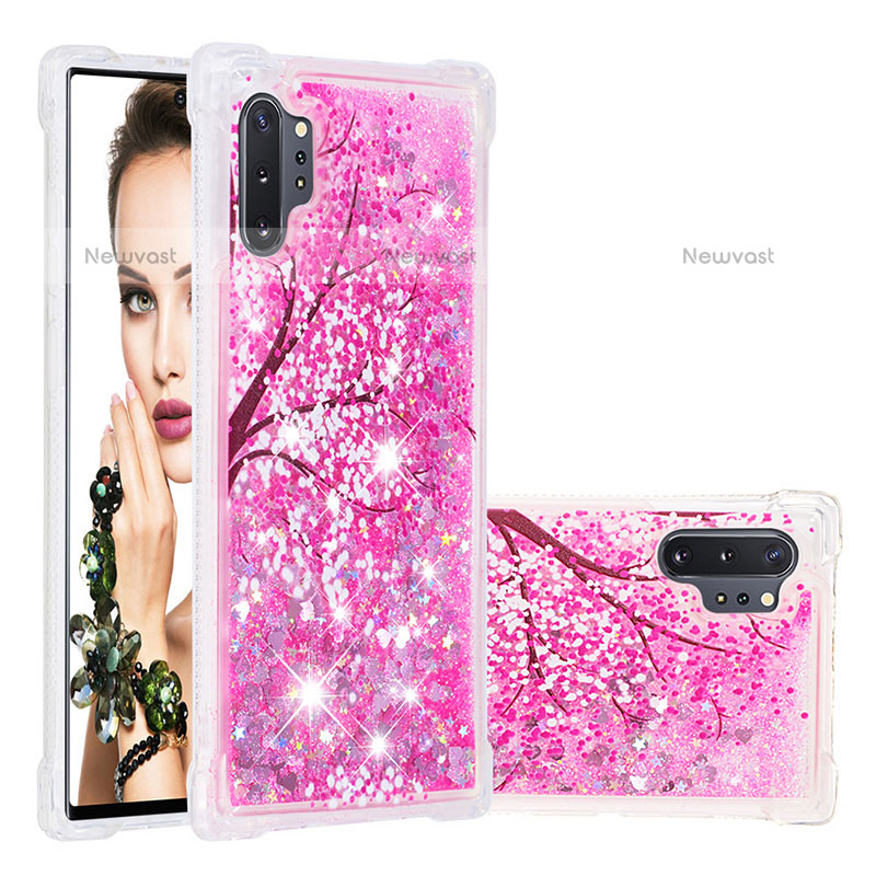 Silicone Candy Rubber TPU Bling-Bling Soft Case Cover S03 for Samsung Galaxy Note 10 Plus 5G Hot Pink