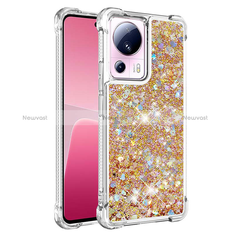 Silicone Candy Rubber TPU Bling-Bling Soft Case Cover S03 for Xiaomi Mi 13 Lite 5G Gold