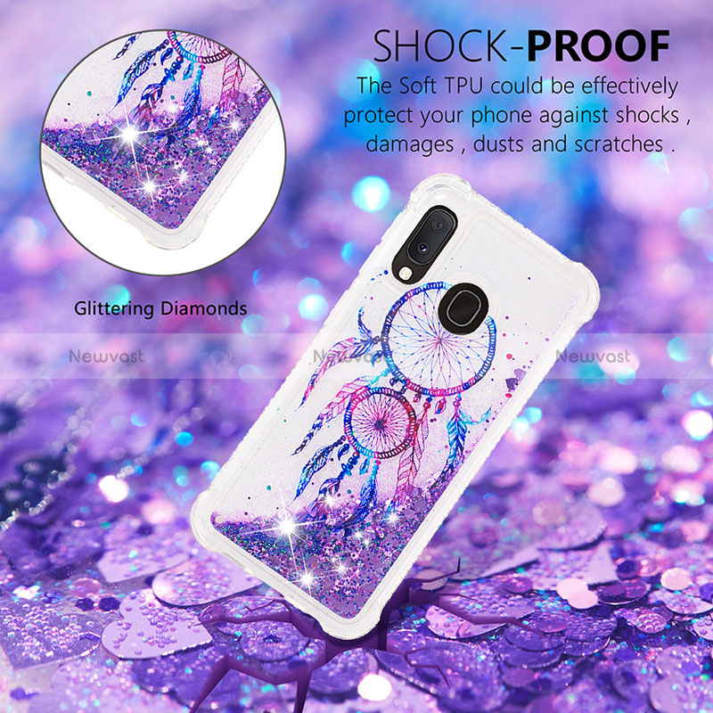 Silicone Candy Rubber TPU Bling-Bling Soft Case Cover S04 for Samsung Galaxy A20e