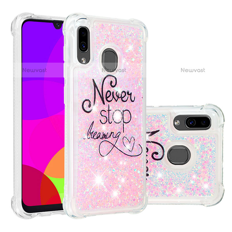 Silicone Candy Rubber TPU Bling-Bling Soft Case Cover S05 for Samsung Galaxy A20 Mixed