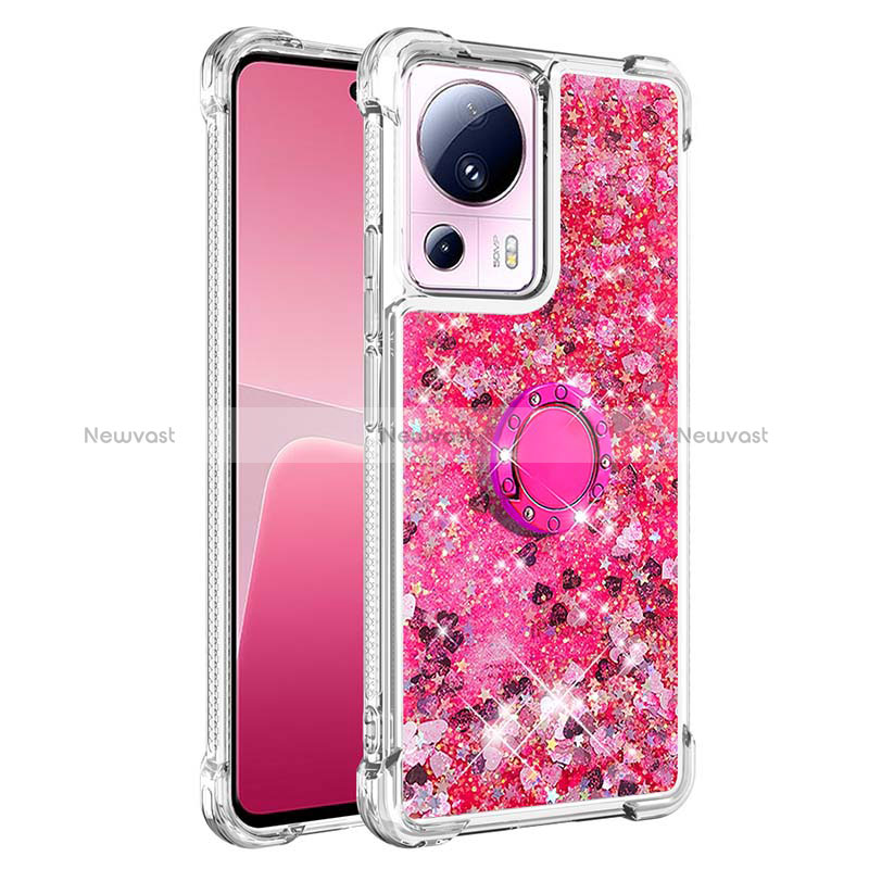 Silicone Candy Rubber TPU Bling-Bling Soft Case Cover with Finger Ring Stand S01 for Xiaomi Civi 2 5G