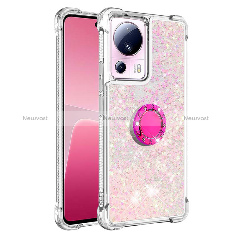 Silicone Candy Rubber TPU Bling-Bling Soft Case Cover with Finger Ring Stand S01 for Xiaomi Mi 12 Lite NE 5G
